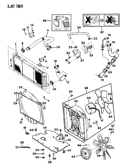 1990 Jeep Comanche  Clamp-Hose Diagram for 52005580