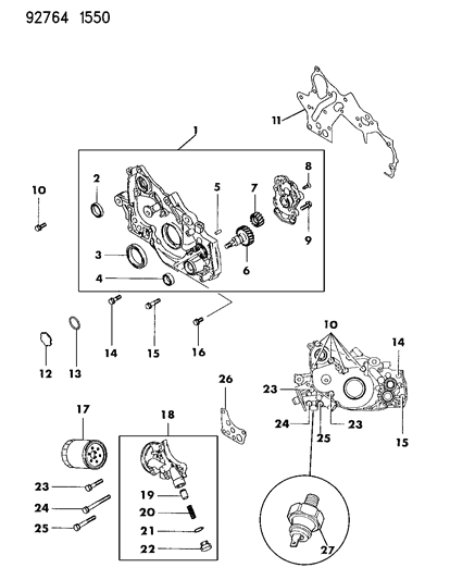 1993 Dodge Ram 50 Filter-Type) Diagram for MD135737