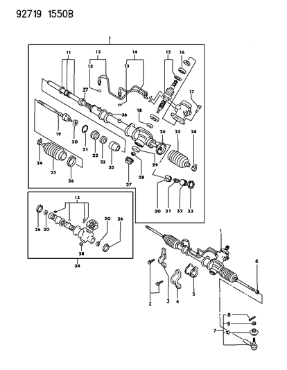 1994 Dodge Colt  Bolt Diagram for MS240118