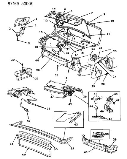 1987 Chrysler LeBaron  Plug-Body Diagram for 6029939