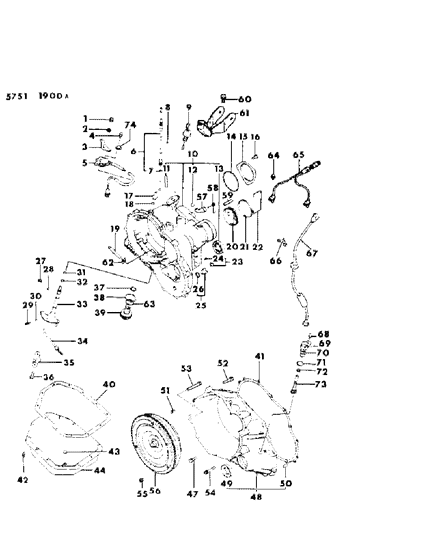 1986 Dodge Colt  Bolt Diagram for MB249413