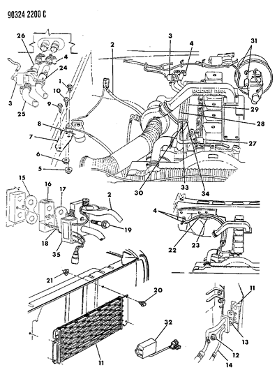 1993 Dodge D250 Bolt-HEXAGON FLANGE Head Diagram for 4429096