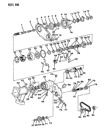 1986 Dodge Ramcharger  Ring-ANNULUS Gear Diagram for 4219065
