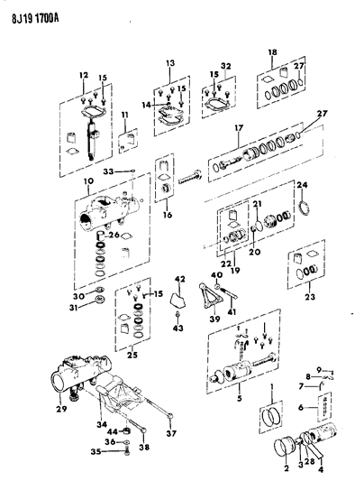 1987 Jeep Cherokee Washer-Lock Diagram for S0103336