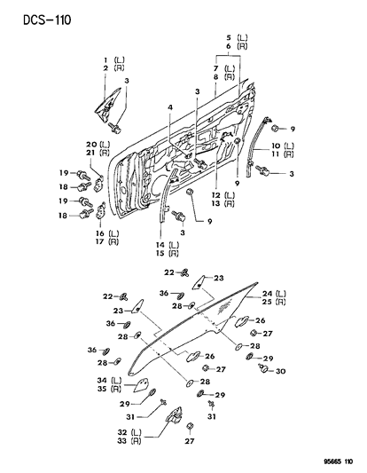 1996 Chrysler Sebring  Bolt-HEXAGON FLANGE Head Diagram for MU140017