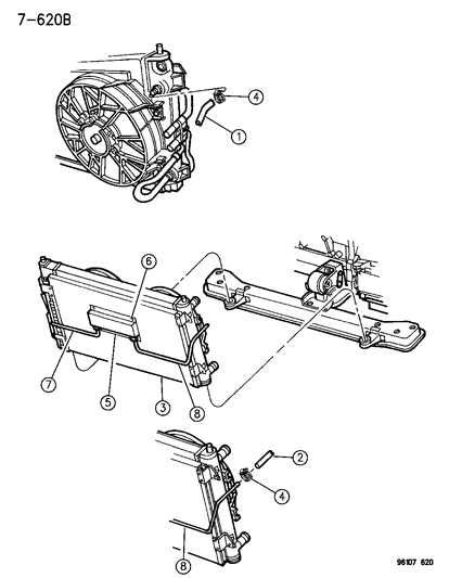 1996 Chrysler Sebring  Tube-Oil Cooler Diagram for 4856525