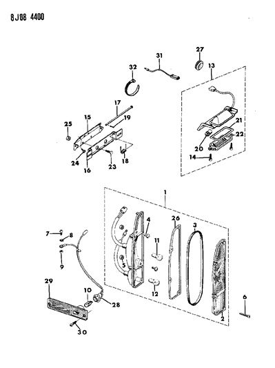 1987 Jeep J10  Screw Diagram for J0191985