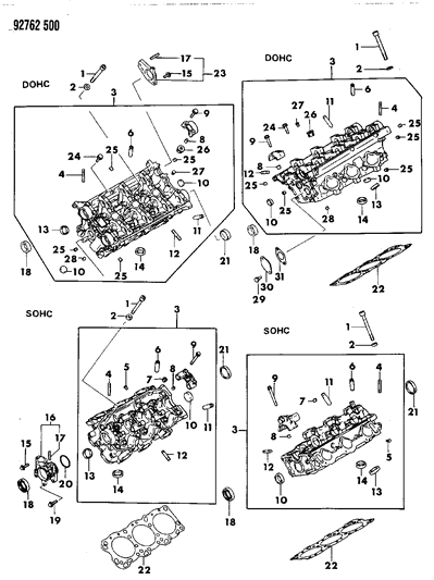 1992 Dodge Stealth  Stud Diagram for MD122521