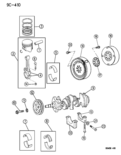 1995 Dodge Intrepid  Ring-Piston Diagram for 4773023