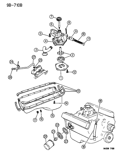 1995 Dodge Dakota GROMMET-Oil Filler Tube Diagram for 53020203
