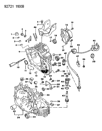 1994 Dodge Stealth  Bolt Diagram for MF241259