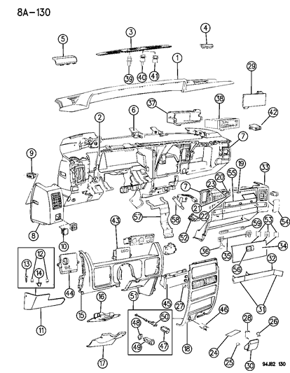 1994 Jeep Grand Cherokee  Nut Diagram for 6032719
