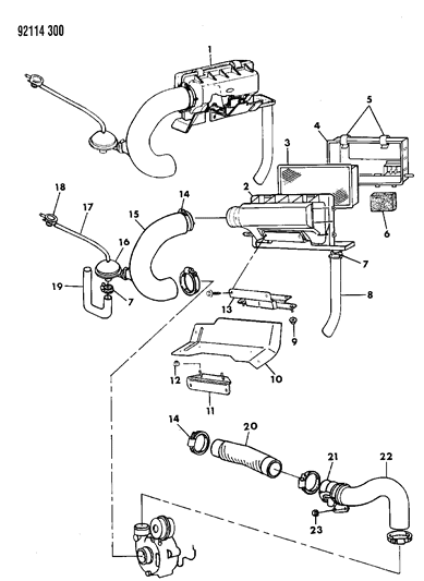 1992 Dodge Daytona  Filter-Air Diagram for 4213583