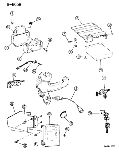 1994 Jeep Wrangler Sensor-Battery Temperature Diagram for 56027332