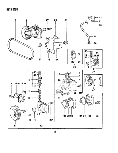 1989 Dodge Raider  Clip Pkg-Fuel Tank Diagram for MS660163