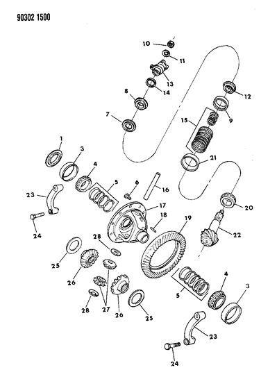 1990 Dodge D150  Shaft-17878 Diagram for 1935851
