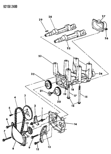 1992 Dodge Daytona SPROCKET-Balance Shaft Diagram for 4483485