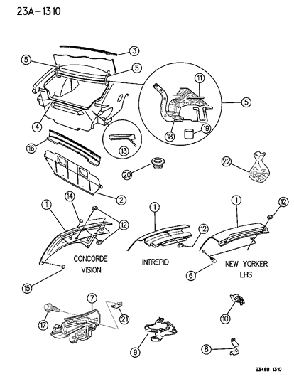 1994 Dodge Intrepid  Plug-Floor Pan Diagram for 4646855