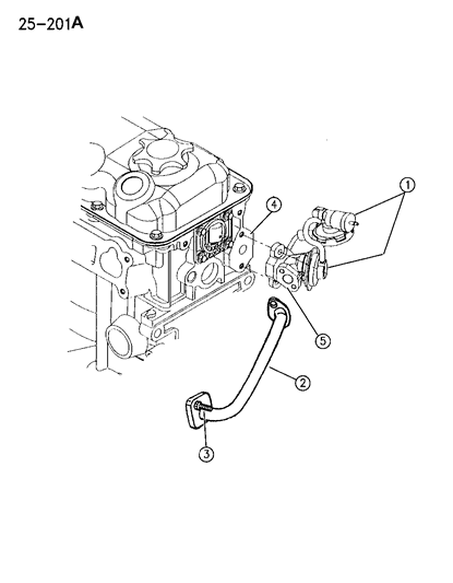 1996 Dodge Neon Seal-EGR Tube Diagram for 4667431