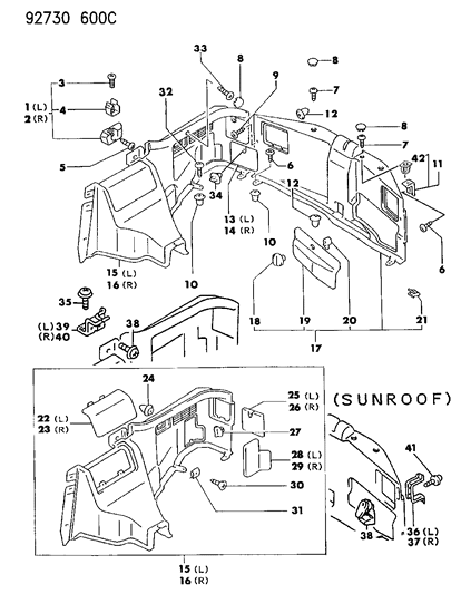 1994 Dodge Stealth  Screw-Tapping Diagram for MS450177