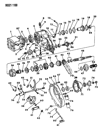 1990 Dodge D150 Plunger Diagram for 53008217