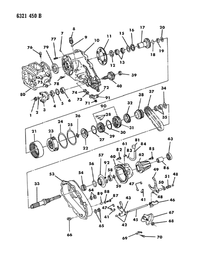 1987 Dodge Dakota  Bearing Diagram for 4338892