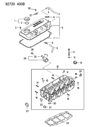 1994 Dodge Colt Seal-Spark Plug Tube Diagram for MD198128