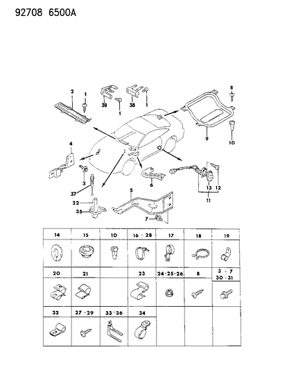 1994 Dodge Stealth  Plug-Floor Diagram for MU670025