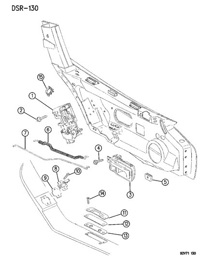 1995 Dodge Viper SHIM-Door Lock STRIKER Diagram for 4643067