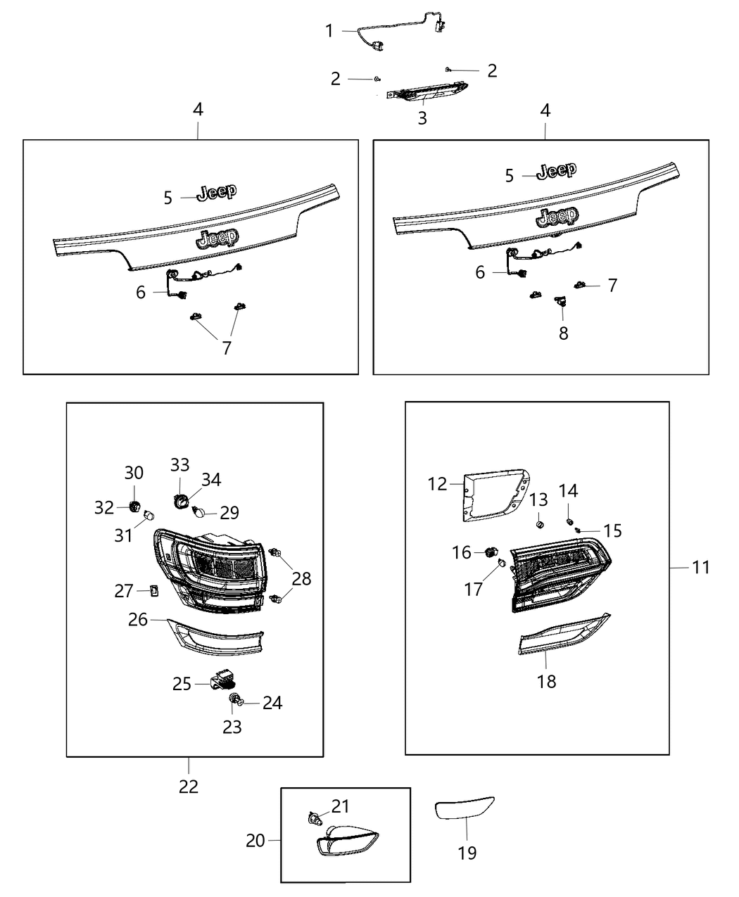 Mopar 1WD54GTWAE APPLIQUE-License Lamp