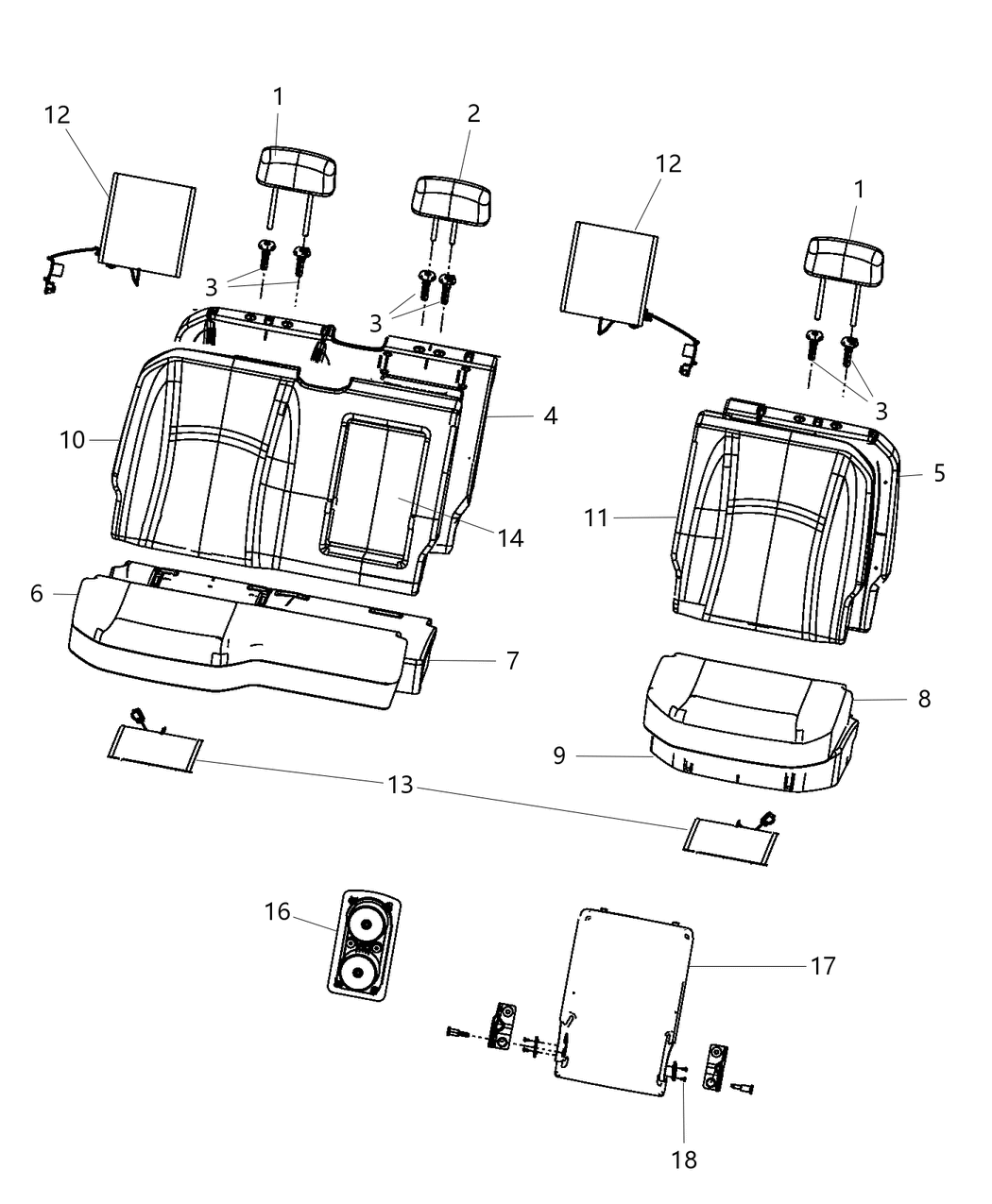 Mopar 6XL08BD3AA Armrest