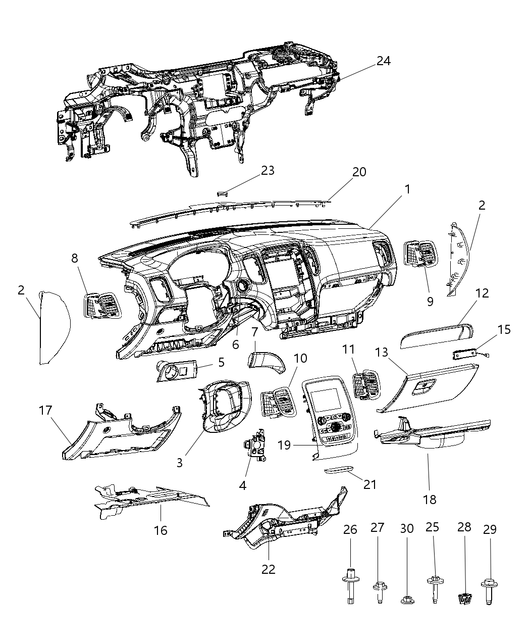 Mopar 6UL60AAAAA Instrument Panel