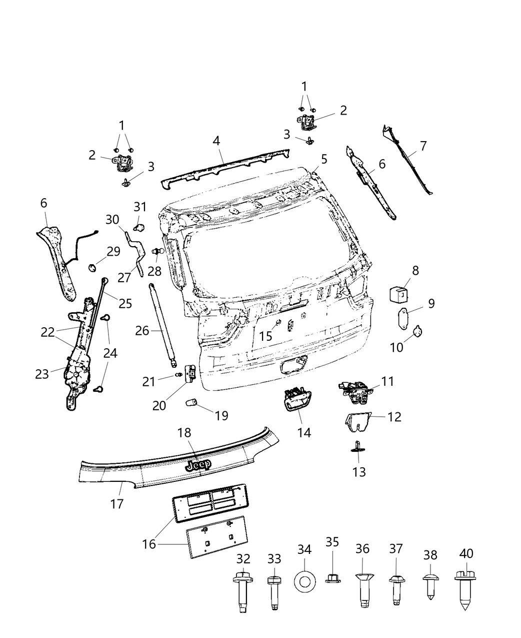 Mopar 68320030AA Panel-LIFTGATE Opening
