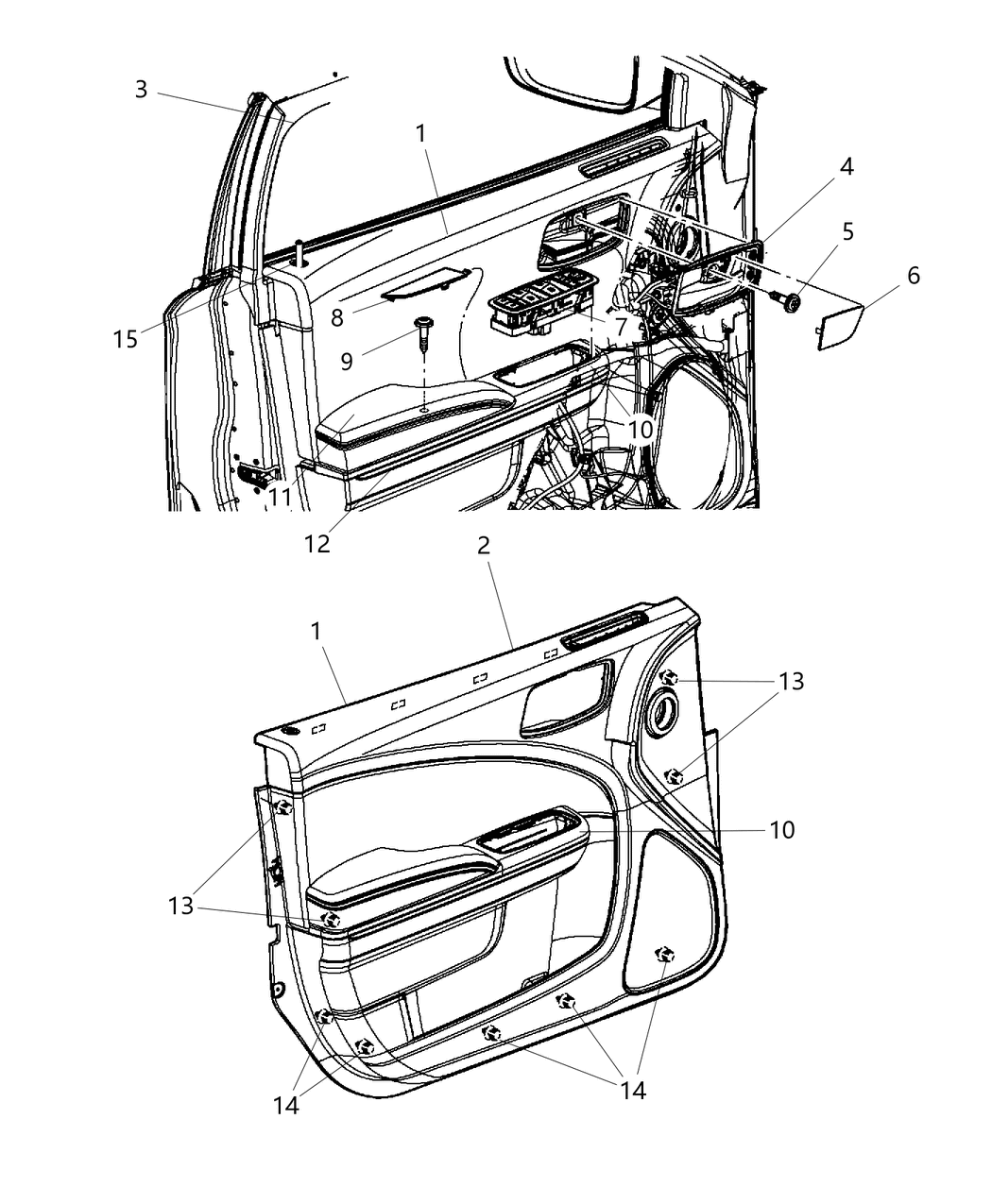 Mopar 1VY722XCAA Strip-Door Trim ARMREST