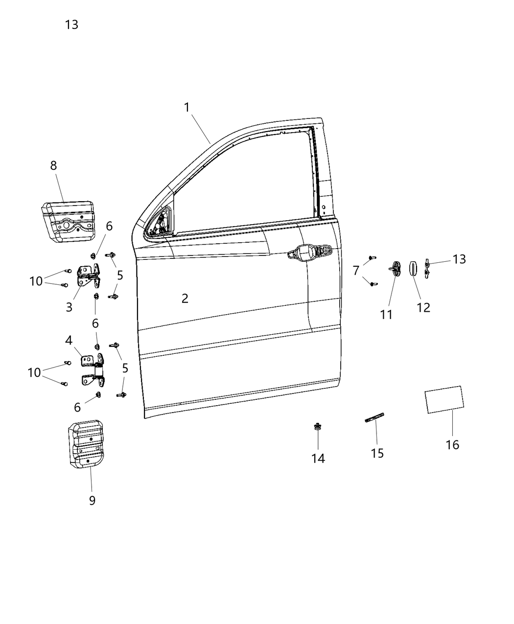 Mopar 68036247AC Door Hinge