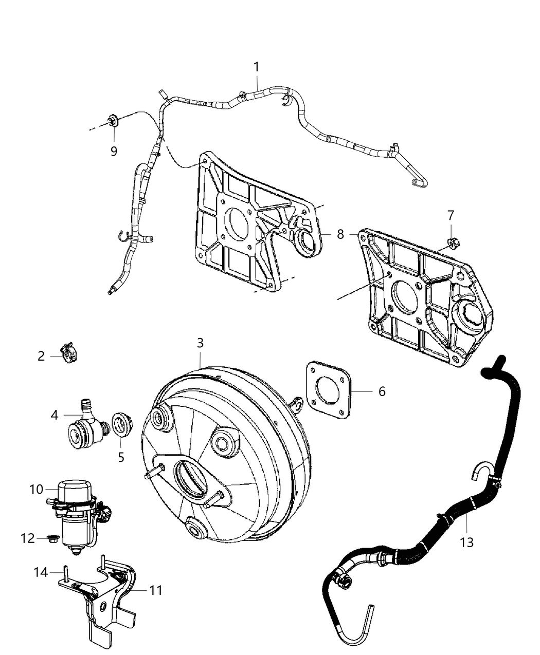 Mopar 5154210AE Hose-Brake Booster Vacuum