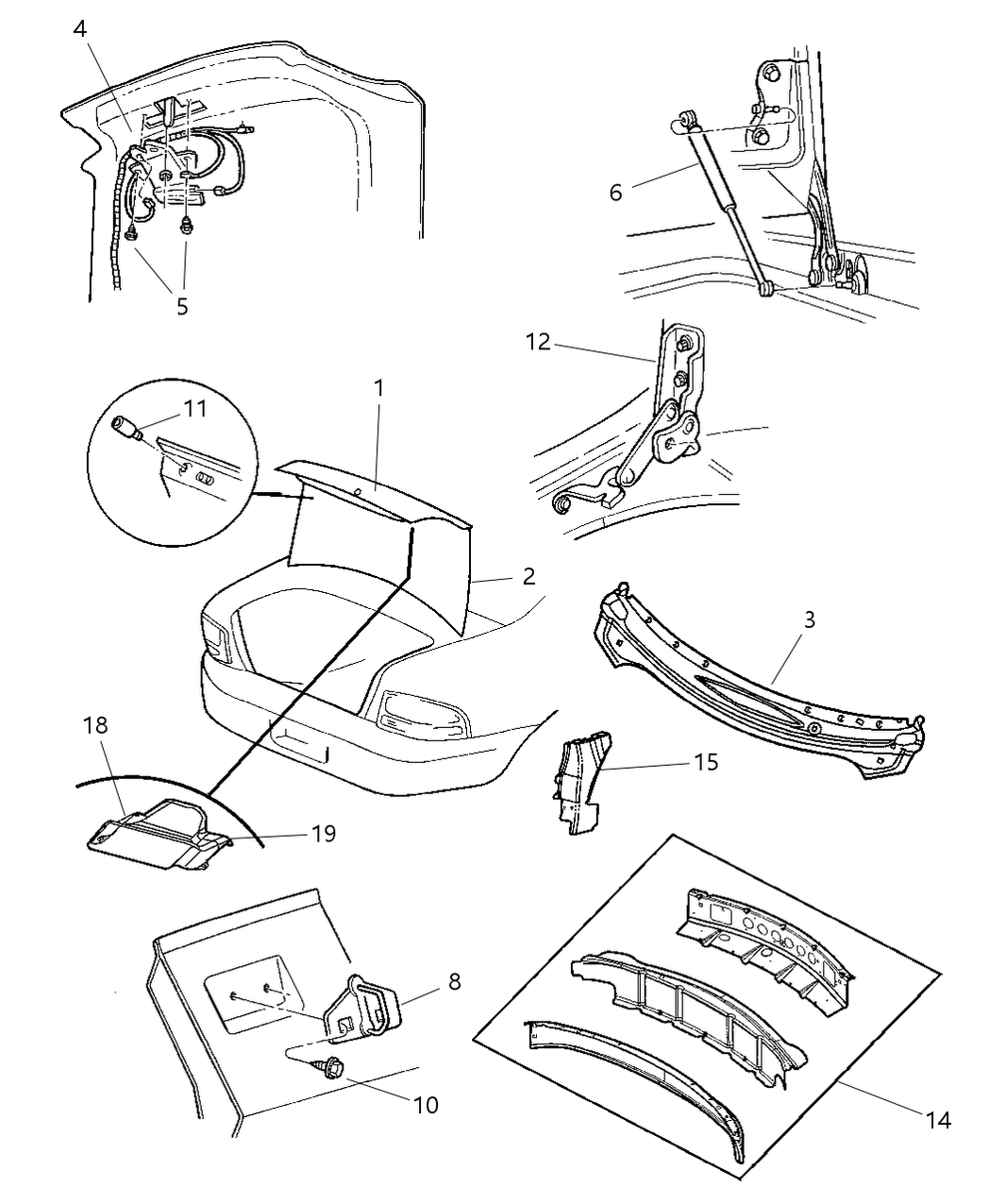 Mopar 5056225AA Latch-DECKLID
