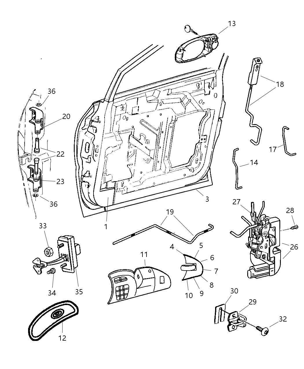 Mopar 4717716AD Door-Front