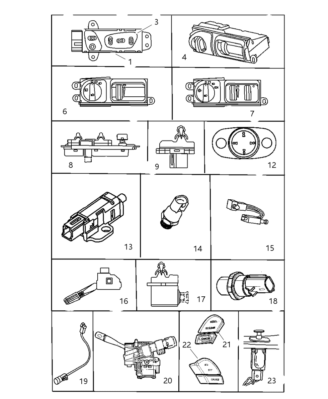 Mopar 4760174AD Switch-Mirror