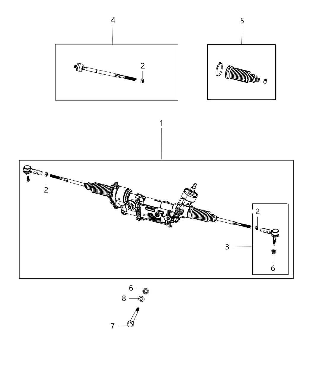 Mopar 68521419AA RACK AND PINION
