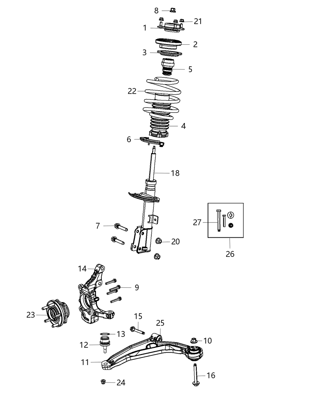 Mopar 4766423AE Suspension Control Arm Front Left Lower