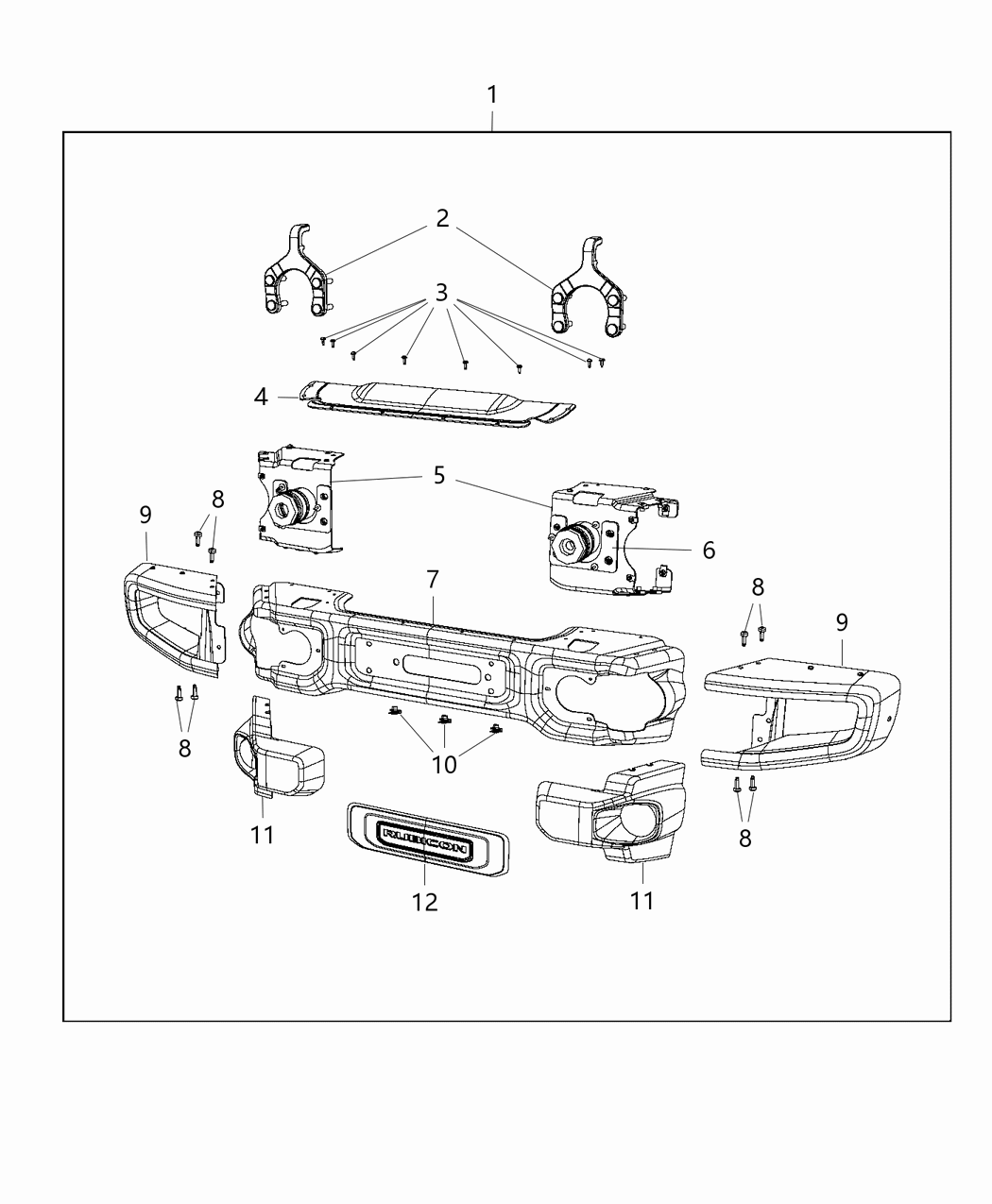 Mopar 68195809AA SPACER-Bumper Mounting