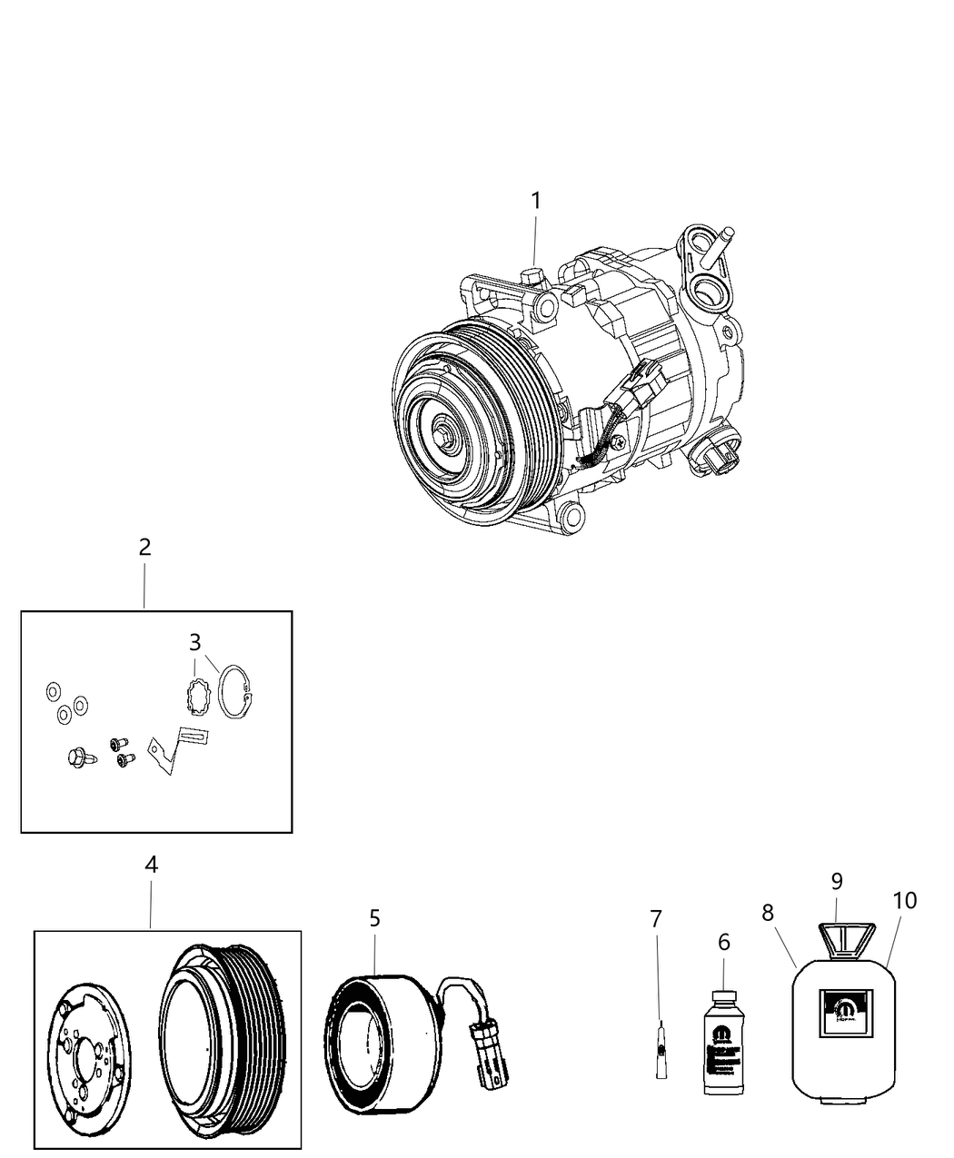 Mopar 68224028CB *REFRIGANT-R1234YF