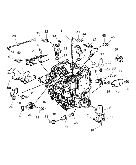 2007 Dodge Sprinter 2500  Sensor-Oil Level Diagram for 5137394AB