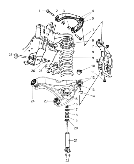 2008 Dodge Ram 2500  ABSBR Kit-Suspension Diagram for 5086565AF