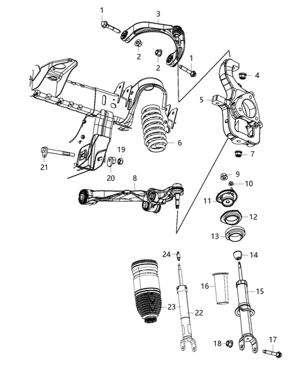 2019 Ram 1500  ABSORBER-Suspension Diagram for 68404036AC