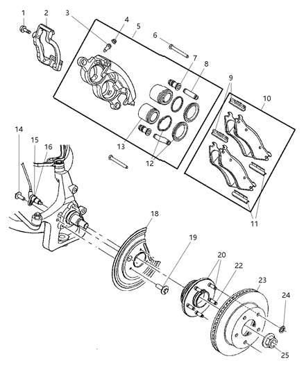2001 Dodge Ram 1500 Bolt-HEXAGON Head Lock Diagram for 6506599AA