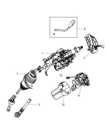 2009 Chrysler 300 Module-Steering Control Diagram for 68040075AA