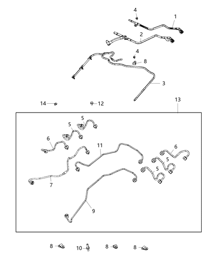 2020 Ram 1500  Tube-Fuel Supply Diagram for 68490030AA