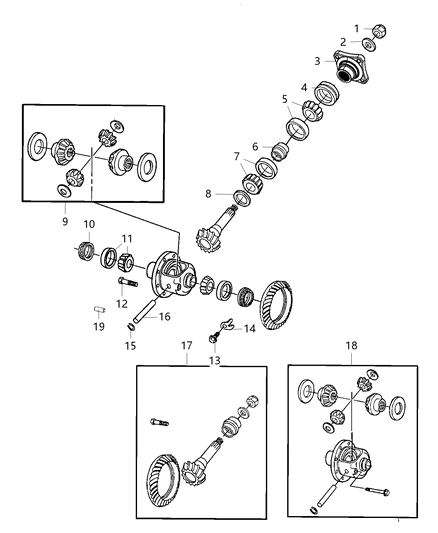 2013 Ram 2500  SHIM-PINION Shaft Diagram for 5086911AC